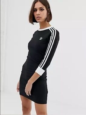 Adidas Originals Adicolor 3 stripe Mini Dress